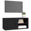 vidaXL Meubles TV 2 pcs Noir 80x31,5x36 cm Bois d'ingénierie