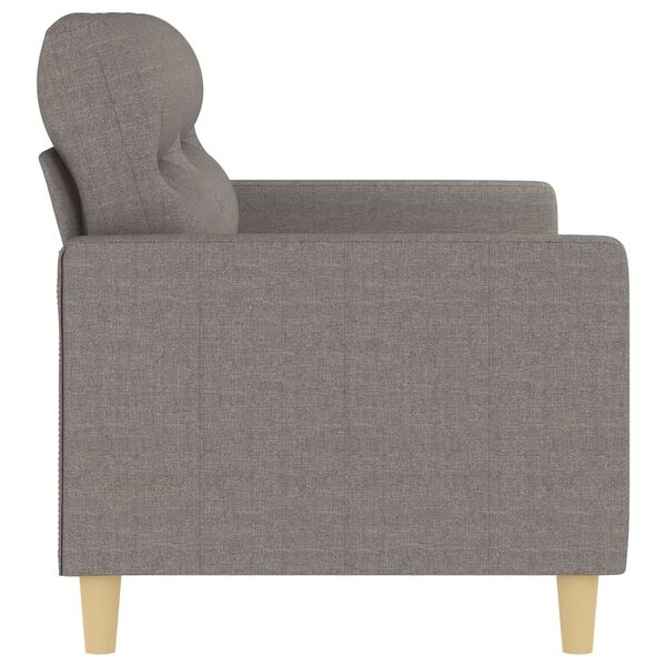 vidaXL Canapé à 2 places Taupe 140 cm Tissu