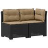 vidaXL Canap&eacute; de jardin 2 places avec coussins look rotin PP