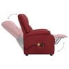 vidaXL Fauteuil de massage Rouge bordeaux Similicuir
