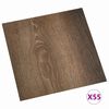vidaXL Planches de sol 55 pcs Marron 5,11 m&sup2; PVC