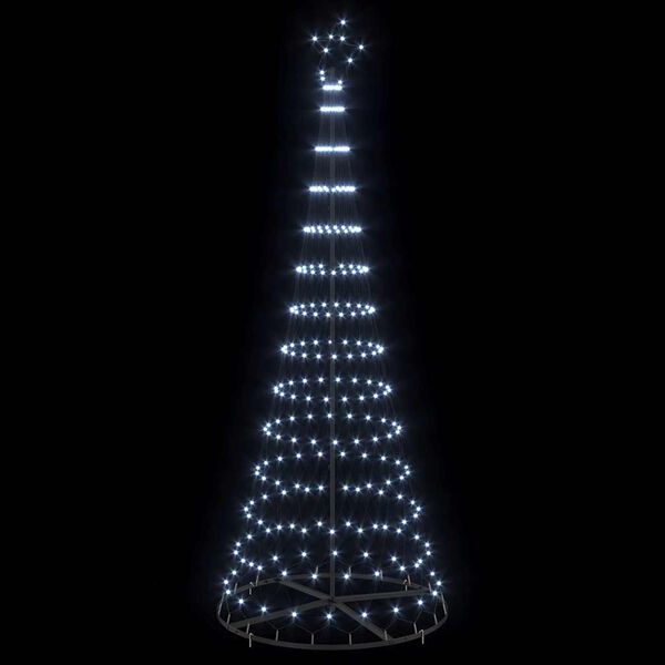 vidaXL Arbre de No&euml;l LED avec 295 LED Blanc froid 250 cm M&eacute;tal