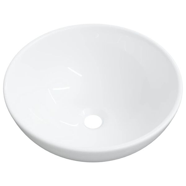 vidaXL Lavabo Blanc 28x28x10 cm C&eacute;ramique