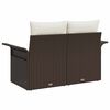 vidaXL Canap&eacute; de jardin avec coussin Marron 141 x 62 x 69 cm polyrotin