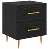 vidaXL Cabinet de chevet avec tiroir Ch&ecirc;ne noir 40 x 35 x 47,5 cm