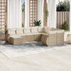 vidaXL Salon de jardin avec coussins 10 pcs beige résine tressée