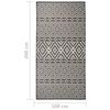 vidaXL Tapis &agrave; tissage plat d'ext&eacute;rieur 100x200 cm Rayures noires