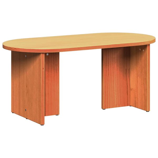vidaXL Table basse Brun cire 80 x 39,5 x 35 cm Bois de pin massif
