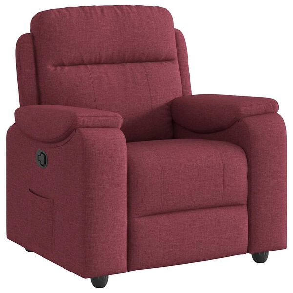 vidaXL Fauteuil inclinable Rouge bordeaux Tissu