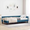 vidaXL Cadre de lit d'angle avec matelas Autre 2 pcs Bleu Velours