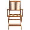 vidaXL Ensemble &agrave; manger d'ext&eacute;rieur pliable 7pcs Bois d'acacia solide