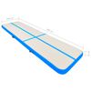 vidaXL Tapis gonflable de gymnastique avec pompe 600x100x15cm PVC Bleu
