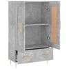 vidaXL Buffet haut gris b&eacute;ton 69,5x31x115 cm bois d'ing&eacute;nierie