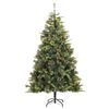 vidaXL Sapin de No&euml;l artificiel avec branches pliables et c&ocirc;nes 240 cm