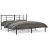vidaXL Cadre de lit m&eacute;tal sans matelas avec t&ecirc;te de lit noir 183x213cm