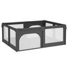 vidaXL Parc pour b&eacute;b&eacute; avec 2 portes Gris fonc&eacute; Tissu Oxford