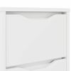 vidaXL Tables de chevet avec tiroir 2 pcs Blanc 30,5 x 30 x 43 cm