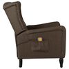 vidaXL Fauteuil de massage inclinable Marron foncé Tissu