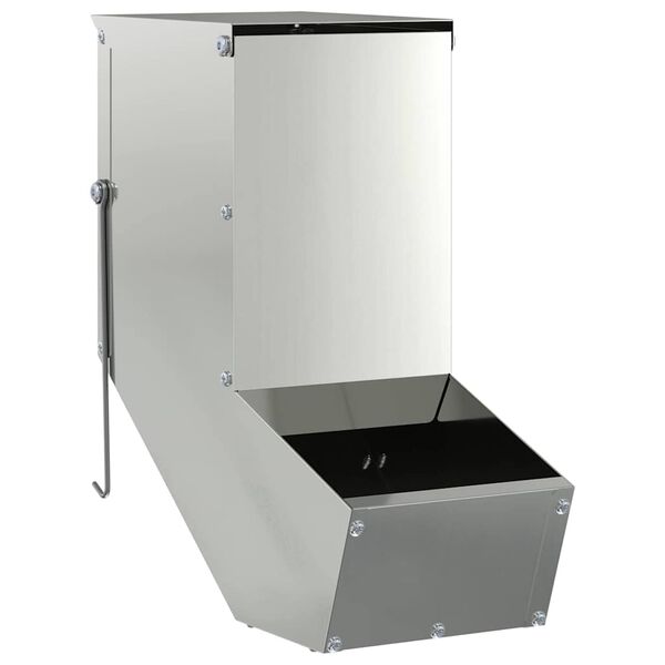 vidaXL Distributeur pour lapins Argent 12,5 x 26 x 28,5 cm