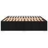 vidaXL Cadre de lit sans matelas noir 200x200 cm tissu