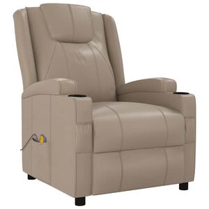 vidaXL Fauteuil de massage Cappuccino Similicuir