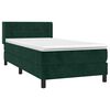 vidaXL Sommier &agrave; lattes de lit avec matelas Vert fonc&eacute; 90x200 cm
