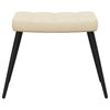 vidaXL Chaise de relaxation avec tabouret Cr&egrave;me Tissu