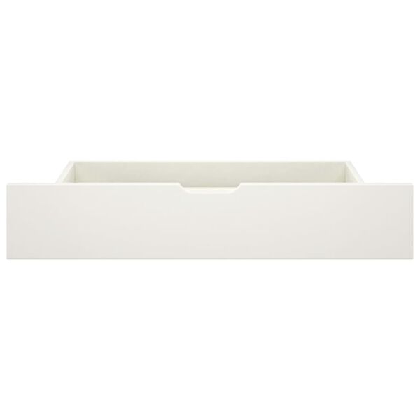 vidaXL Tiroirs de lit 2 pcs Blanc Bois de pin massif