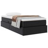 vidaXL Lit avec rangement et matelas Noir 90 x 200 cm Simili cuir