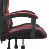 vidaXL Chaise de jeu pivotante Noir et rouge bordeaux Similicuir