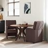 vidaXL Chaises de Salle à Manger avec Roues 2 pcs Marron foncé