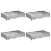 vidaXL Bordure de Pelouse 4 pcs 100 x 60 x 20 cm Acier Argent&eacute;