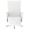 vidaXL Fauteuil inclinable avec repose-pieds blanc similicuir