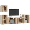 vidaXL Ensemble de meubles TV 5 pcs Ch&ecirc;ne sonoma Bois d'ing&eacute;nierie