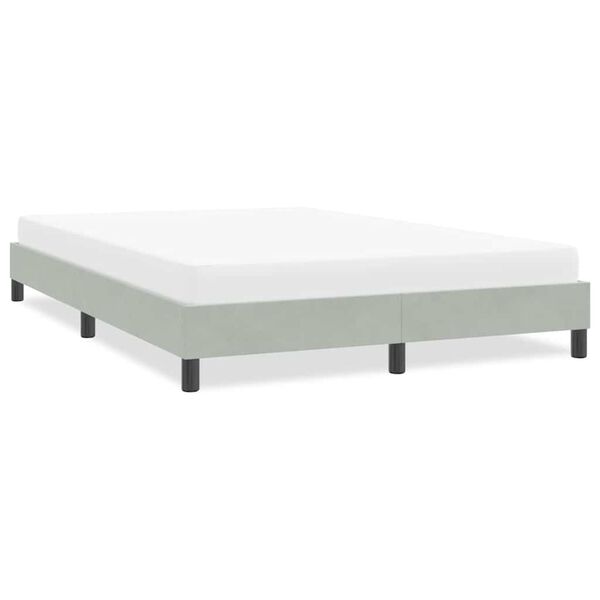 vidaXL Cadre de lit sans matelas gris clair 160x210 cm velours