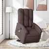 vidaXL Fauteuil inclinable de massage Marron fonc&eacute; Tissu