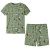Pyjamas &agrave; manches courtes pour enfants kaki clair 92