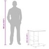 vidaXL Table d'appoint avec roues noir 55x36x63,5 cm bois d'ing&eacute;nierie