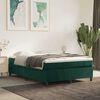 vidaXL Sommier &agrave; lattes de lit et matelas Vert fonc&eacute; 140x190cm Velours