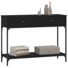 vidaXL Table console noir 100x34,5x75 cm bois d'ing&eacute;nierie