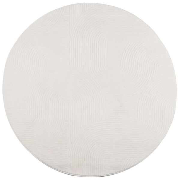vidaXL Tapis IZA poils courts style scandinave cr&egrave;me &Oslash; 120 cm