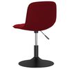 vidaXL Chaises &agrave; manger pivotantes lot de 4 rouge bordeaux velours