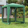 vidaXL Tente de f&ecirc;te avec 4 parois lat&eacute;rales en maille Vert 2x2 m PEHD