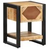 vidaXL Table de chevet 35x34x45 cm bois de manguier massif brut