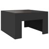 vidaXL Table basse avec LED infini noir 50x50x30 cm