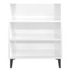 vidaXL Buffet blanc brillant 57x35x70 cm bois d'ingénierie
