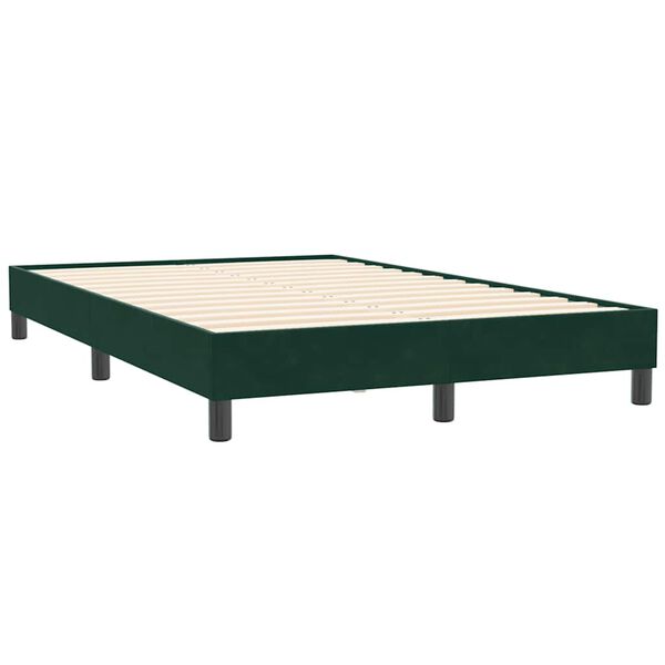 vidaXL Cadre de lit sans matelas vert fonc&eacute; 120x210 cm velours