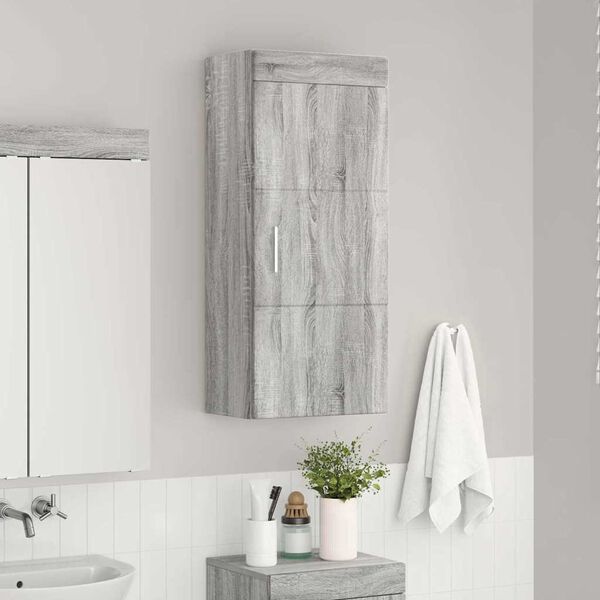 vidaXL Armoire murale de salle de bain avec &eacute;tag&egrave;re TULUM Gris Sonoma