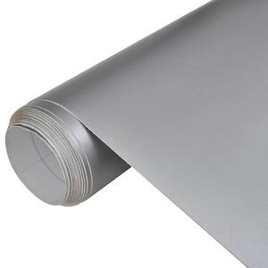 vidaXL Films de voiture 2 pcs Argent&eacute; mat 100x150 cm+50x150 cm