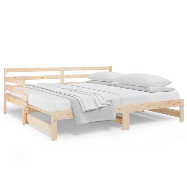 vidaXL Lit coulissant sans matelas 2x(90x190) cm